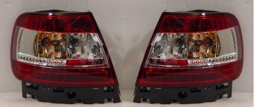 СТОП AUDI A4 (B5) `95-01 LH+RH красн-хром диодн. Junyan (тюнинг)
