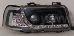 ФАРА AUDI 80/90 (B4) `91-94 LH+RH черн. линз. диодн. ходовые Junyan (тюнинг)