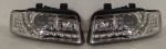 ФАРА AUDI A4 (8E2,B6) `01-04 LH+RH хром. линз. диодн. ходовые Junyan (тюнинг) 