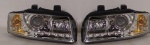 ФАРА AUDI A4 (8E2,B6) `01-04 LH+RH хром. линз. ходовые Junyan (тюнинг)